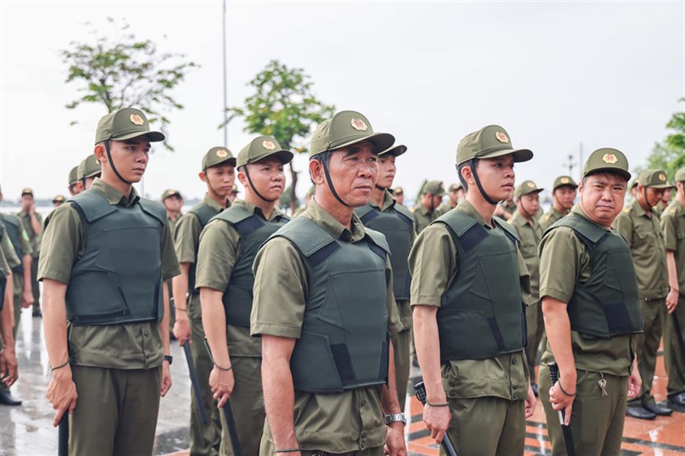 Lực lượng tham gia bảo vệ an ninh trật tự ở cơ sở được trang bị đầy đủ trang phục, công cụ hỗ trợ. Ảnh: Bộ Công an 